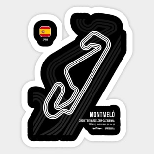 Montmeló Race Track (B&W) Sticker